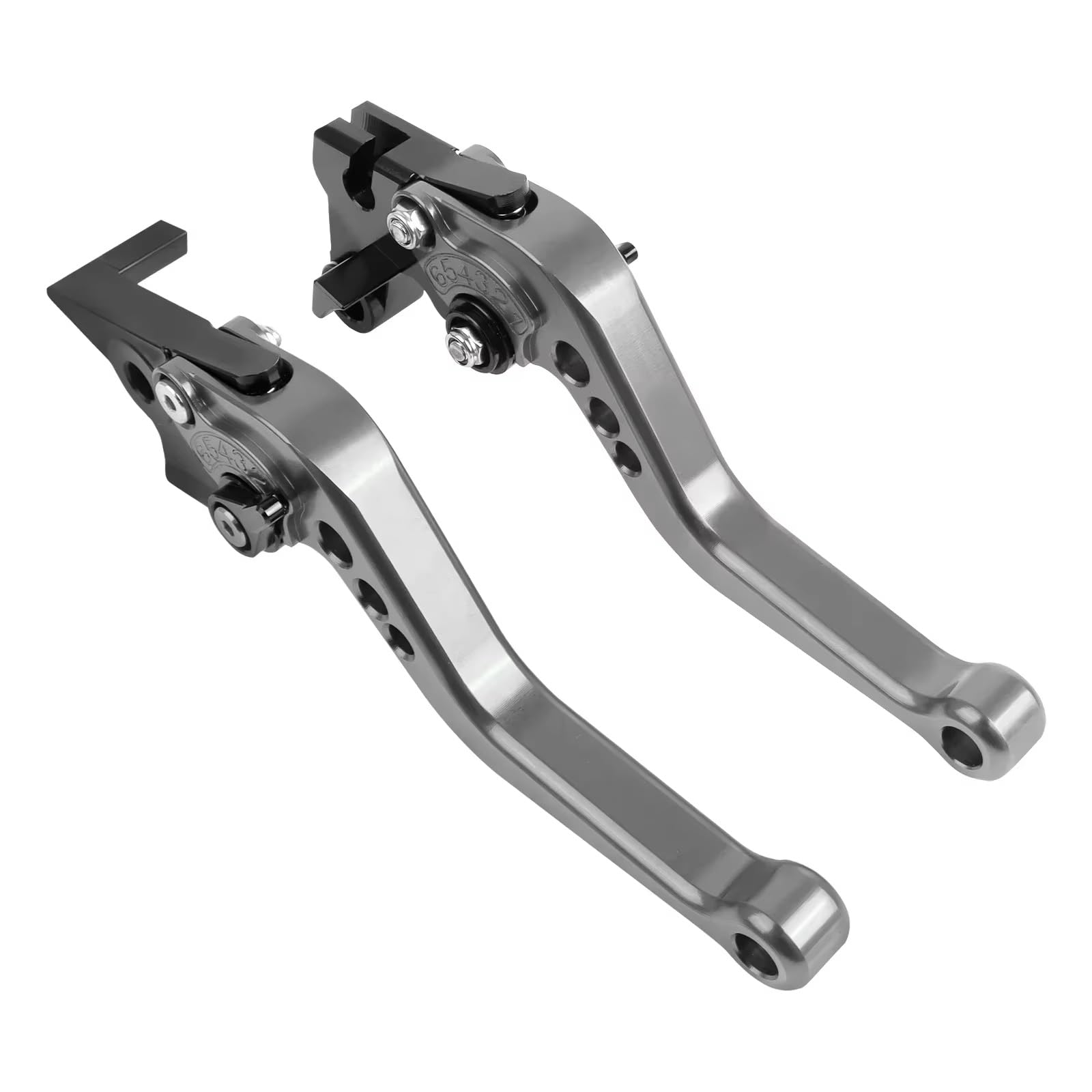 Naojino Silver Brake Clutch Levers Compatible With For Fz1 For Fz6n For Fz8 For Fz6 For Fz-09 For Xsr700 For Xj6 For Xsr900 Motorcycle Short Long Clutch Brake Lever(,Short)
