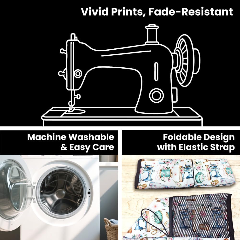 peacoblue Sewing Machine Cover, Simple Sewing Machine Pattern Dust Cover