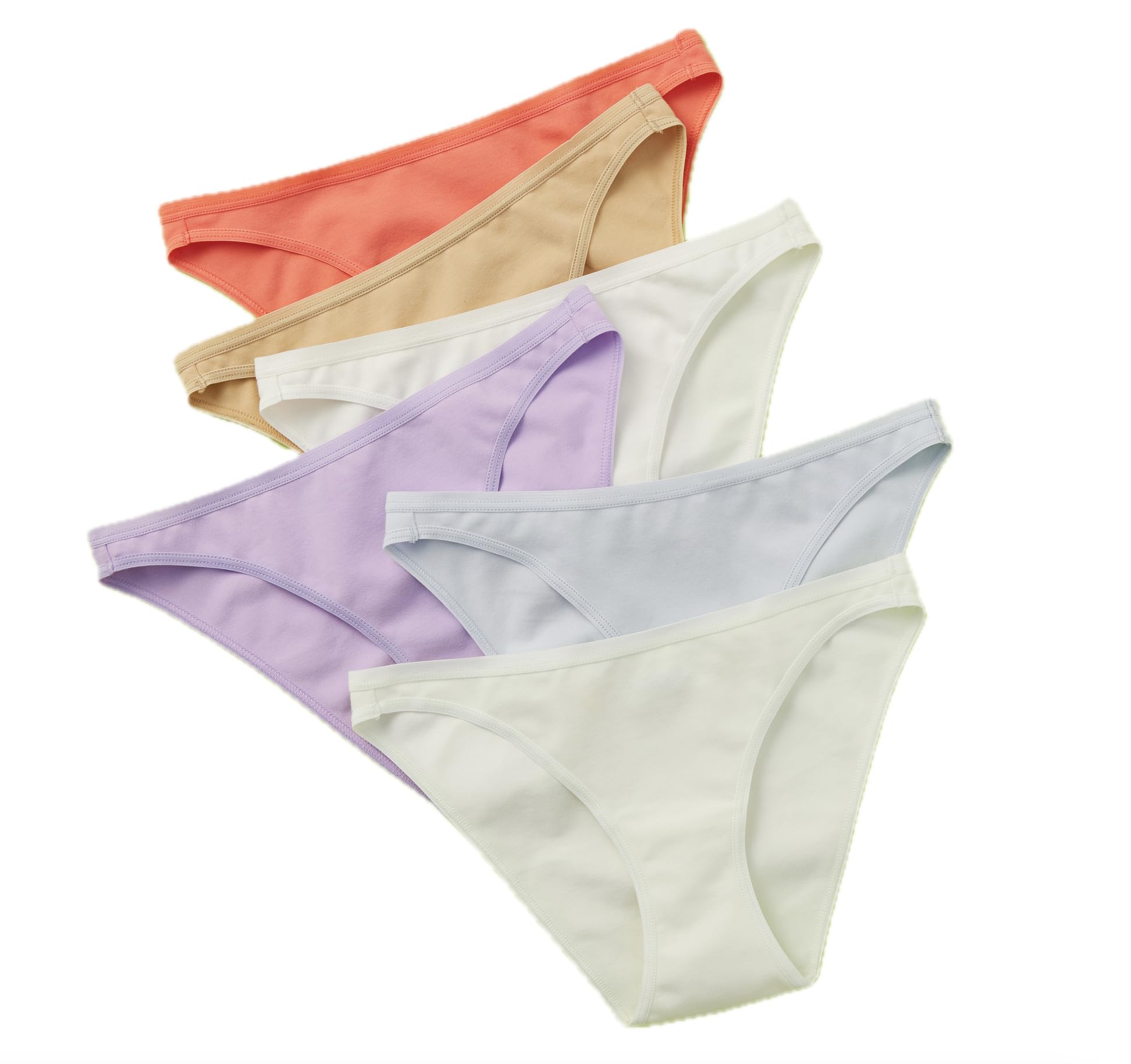 Yellowberry - Petal Pima Cotton Best Girls Most Comfortable Quality Underwear Bundle for Tweens Teens Pack of 6