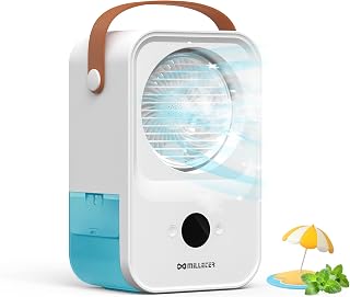 Portable Air Conditioners, 3 in 1 Evaporative Air Cooler with 4 Wind Speeds & Mist, USB Charging Air Cooling Fan with Large Water Tank, Desktop Portable AC for Living Room Bedroom Dorm Office Camping