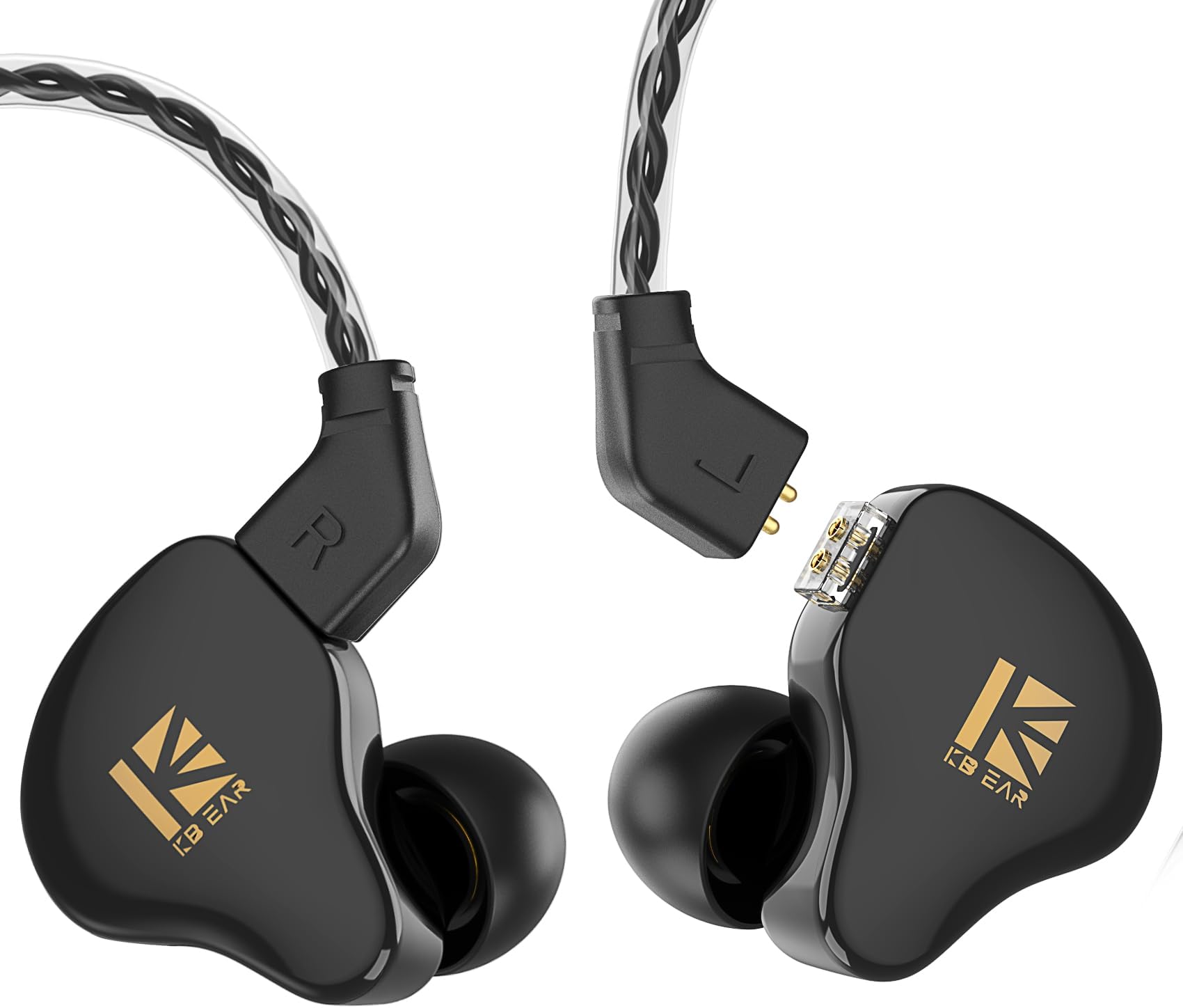 H HIFIHEAR KBEAR KS1 in-Ear Earphone, Stereo Wired Headphones in-Ear Monitors,Dual Magnetic Circuit Dynamic in-Ear Headphone, High Resolution Noise Canceling Detachable Cable