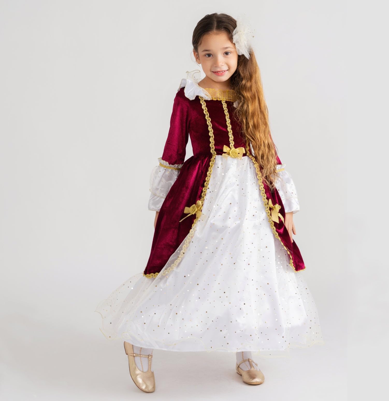 Dress Up America Princess Costume For Girls - Renaissance Princess Dress - Medieval Queen Costume Set for Kids - Image 2