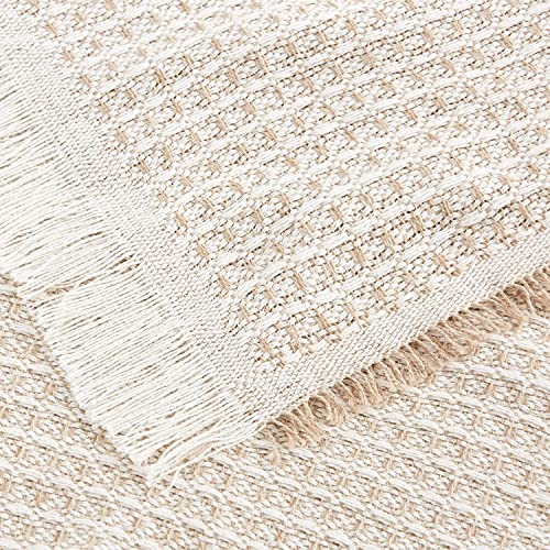Plaid de canapé beige Estoralis NIDO 230x270 cm en coton polyester - 4
