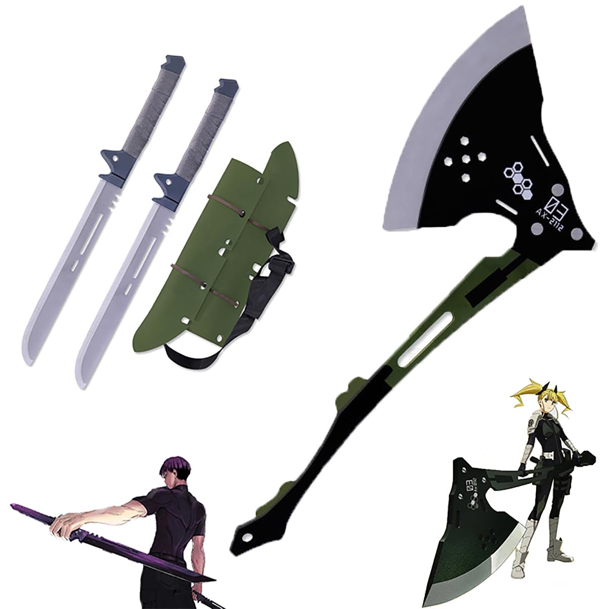 Amazon.co.jp: 怪獣8号 保科宗四郎 コスプレ道具 双剣+鞘 四ノ宮キコル