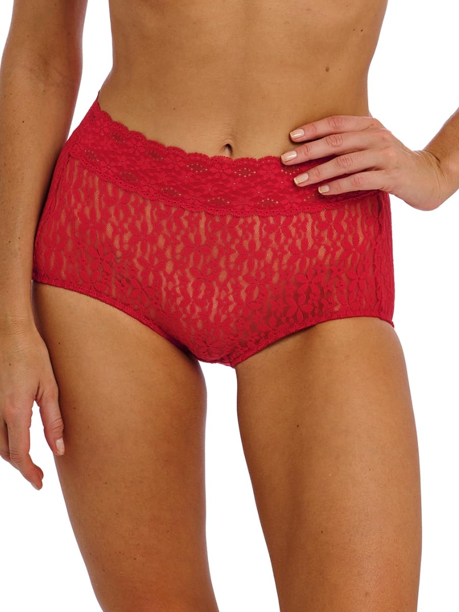 Wacoal Women's Equestrian Red 870405 Halo Lace Full Brief