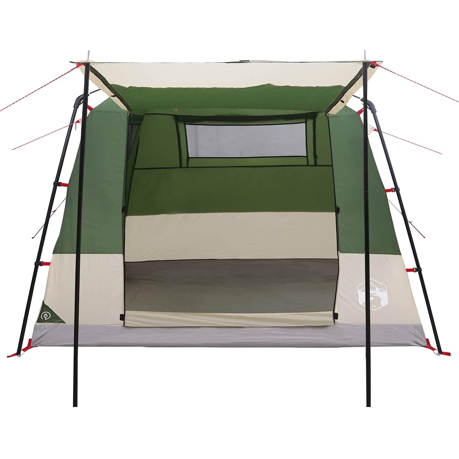 Toilettenzelt Grün wasserdicht aus 185T Polyester mit PU-Beschichtung, 310x310x221 cm, für 10 Personen, Campingzelt mit Belüftung, Outdoor Unterstand, einfach aufzubauen