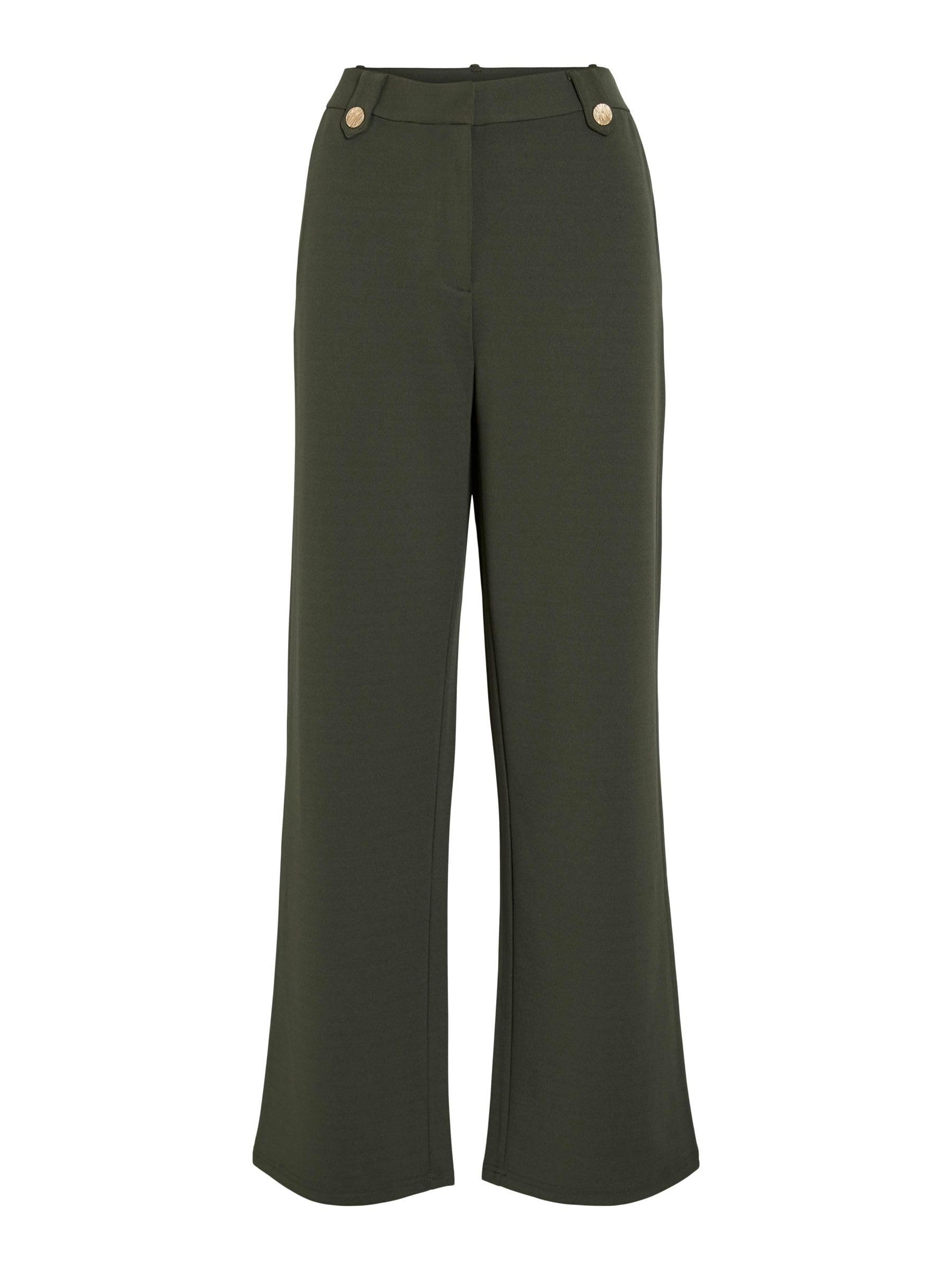 Vila Viclua Hw Wide Button Pants Noos, deep Depths, XXL