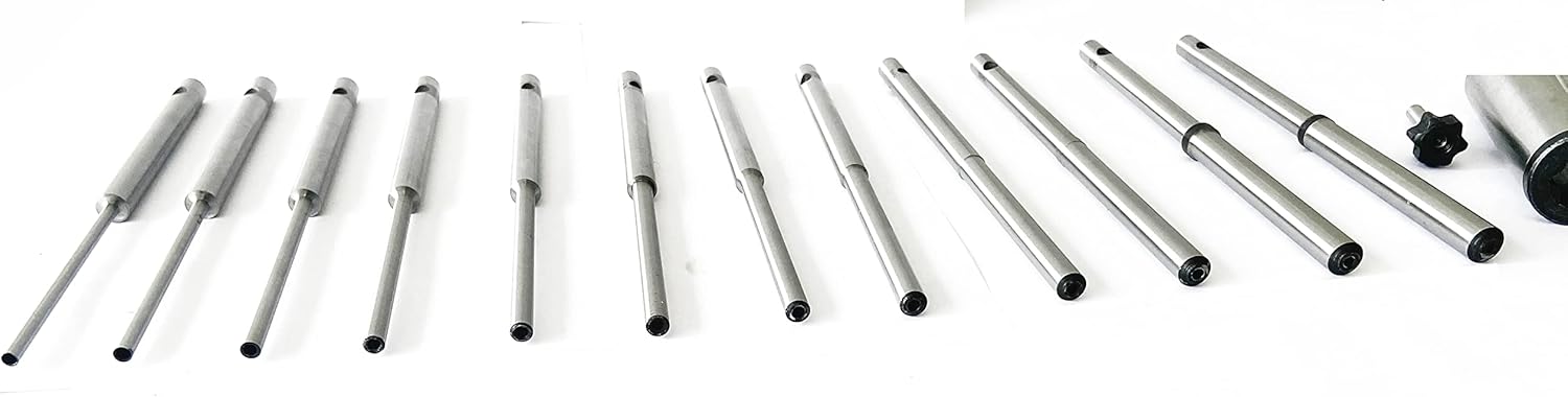 Combo of valve seat grinder stone holder 11/16" inches with 12 pcs Sioux pilots sizes from 4mm to 12mm (top 0.385" inches)