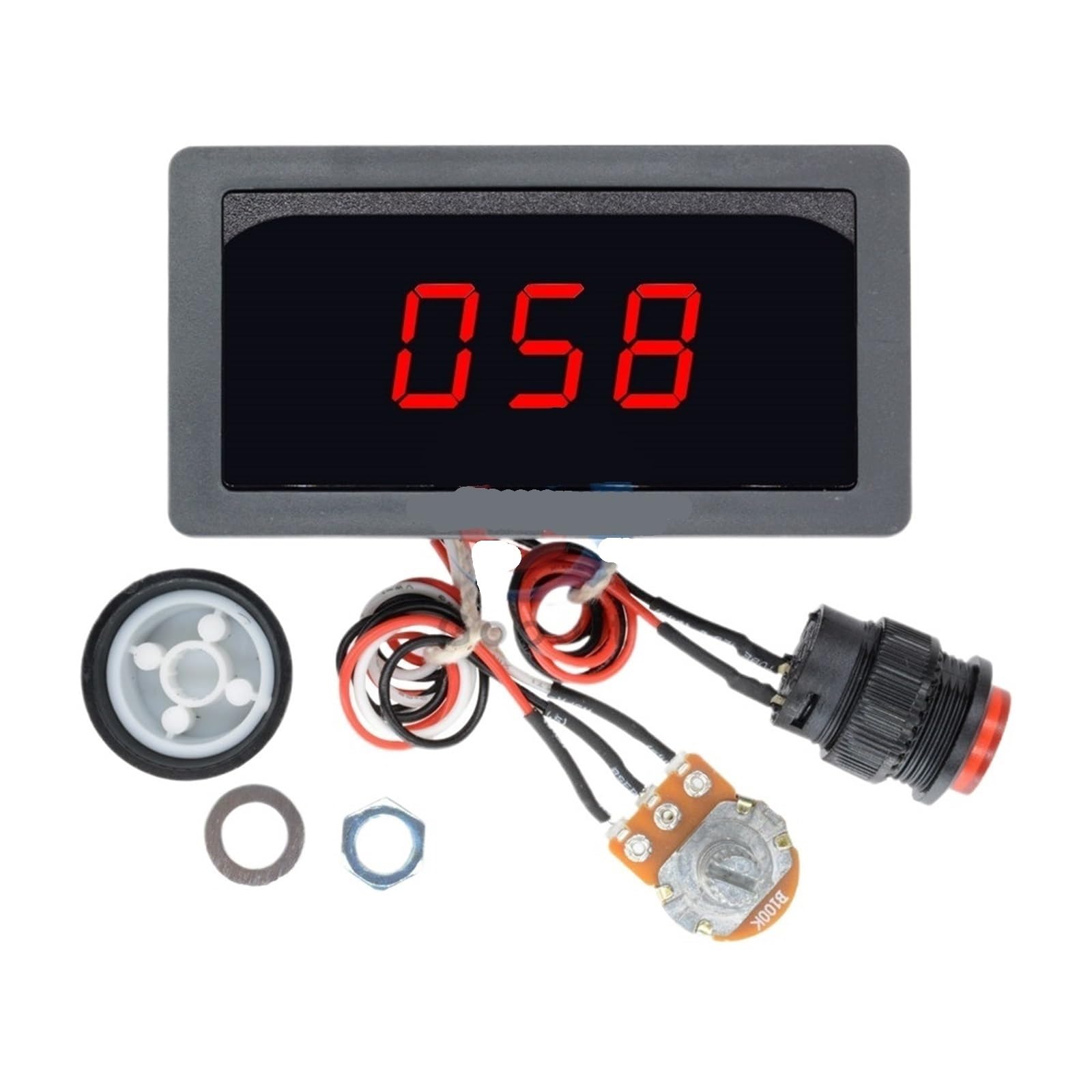 Controlador de velocidad del motor PWM ajustable, pantalla LCD digital, Control de motor de CC, interruptor regulador CV, 6V-30V CC, 12V, 24V, máximo 8A, 16kHz