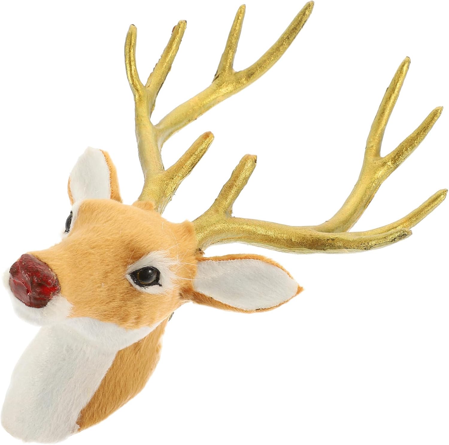 SEWACC Deer Head Wall Sculpture Christmas Artificial Reindeer Head