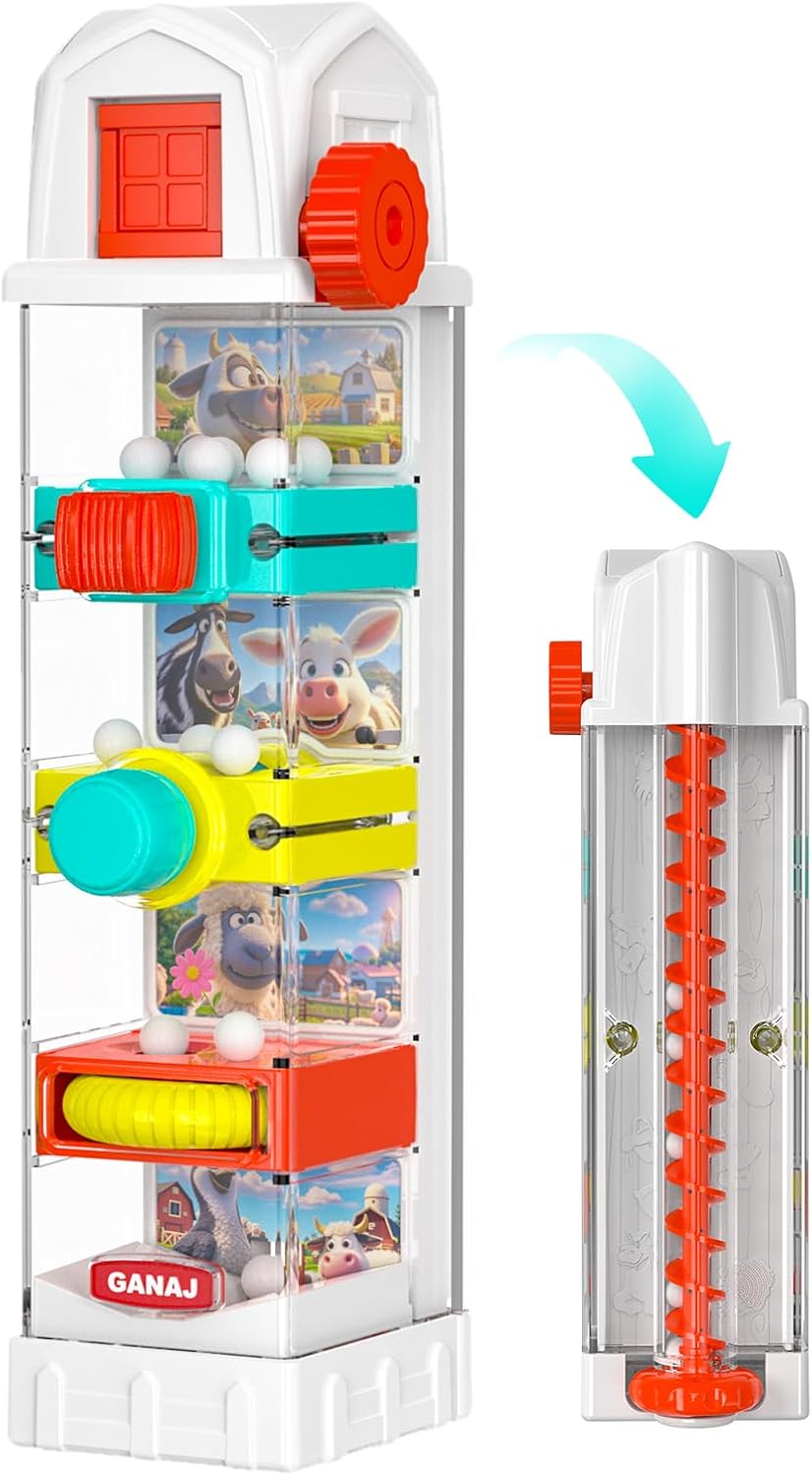 montessori sensory toys for toddlers, farm ball drop busy toy with multi-level challenges puzzle game, learning & educational toys for kids ages 3-8, christmas birthday gifts for boys and girls