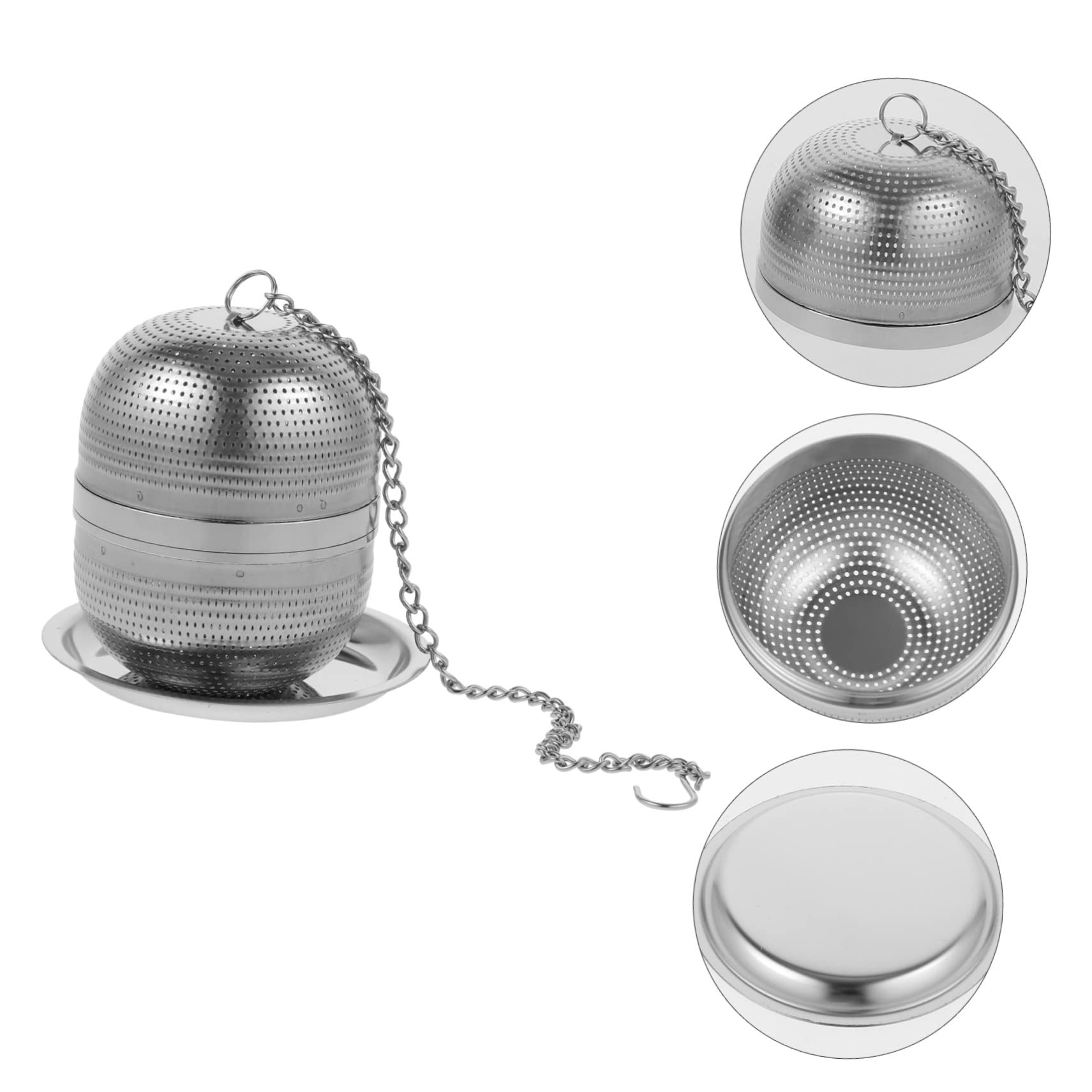 PRETYZOOM 5 Piezas Filtro De Bandeja De Goteo Bola De Té Para Té De Hojas Sueltas Colador De Té Cafetera De Té Para Té Helado Té Reutilizable Más Empinado Soporte De Té Para Té Suelto