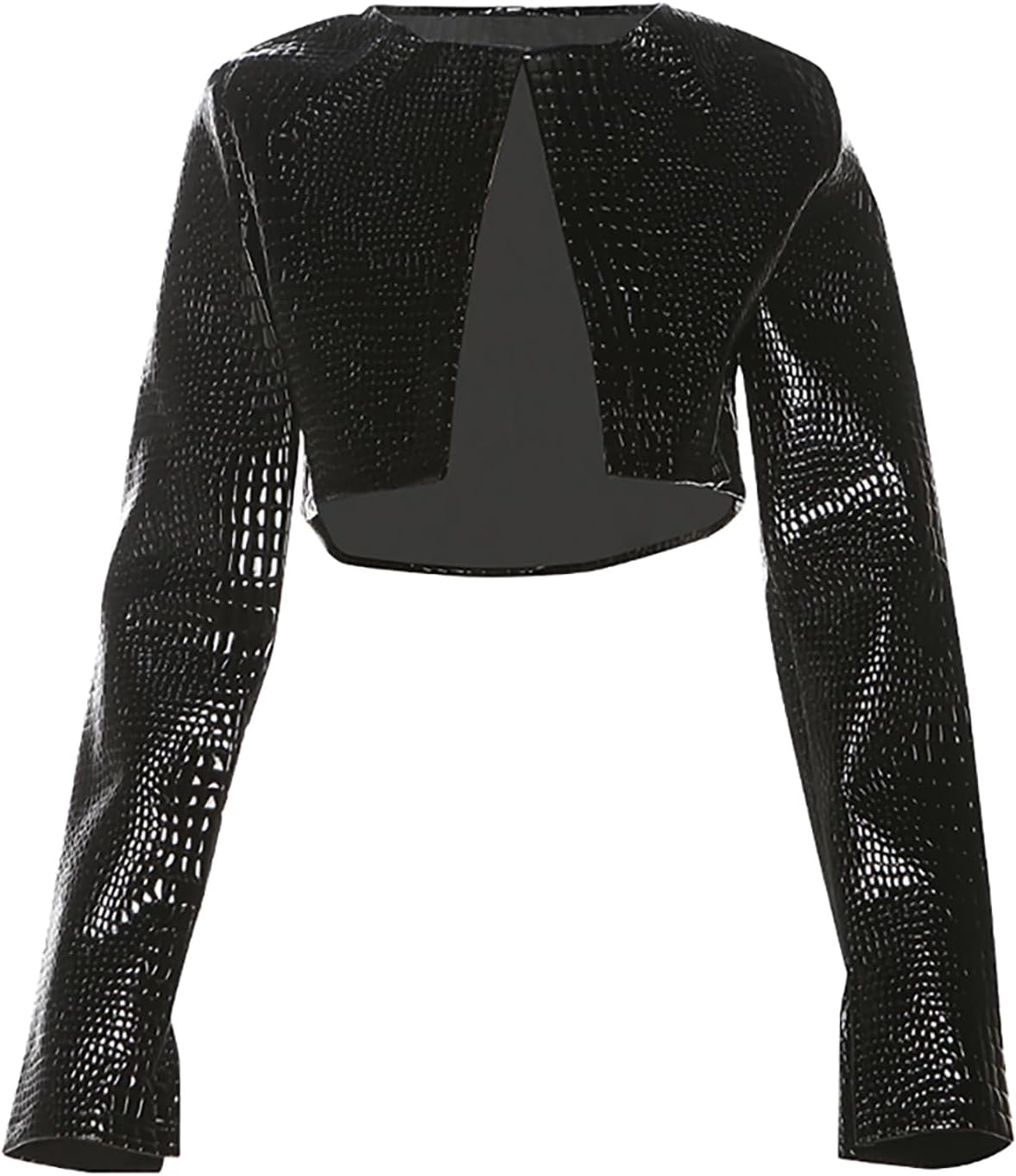 hzjuyicn Women Fashion Cropped Faux Leather Jacket Motorcycle Short Coats Y2k Outfits Clothes