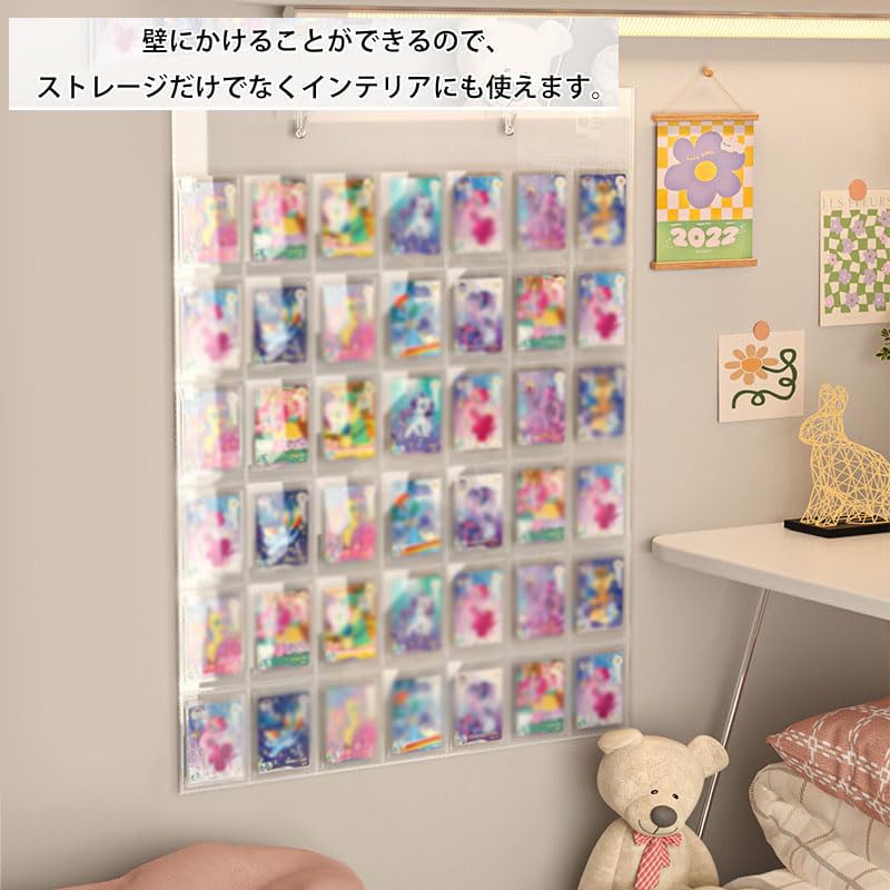 Amazon｜カードホルダー 壁掛け （42ポケット） 写真展示用ホルダー