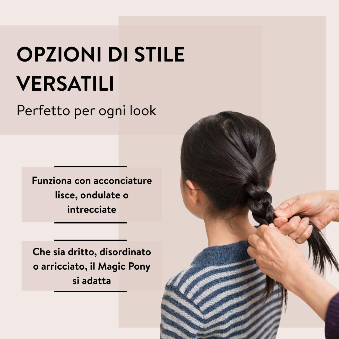 PARSA Beauty Magic Pony – Cono per capelli color crema per capelli biondi e castano chiaro – Accessori capelli per il volume della coda di cavallo – Cuscino invisibile per capelli sottili