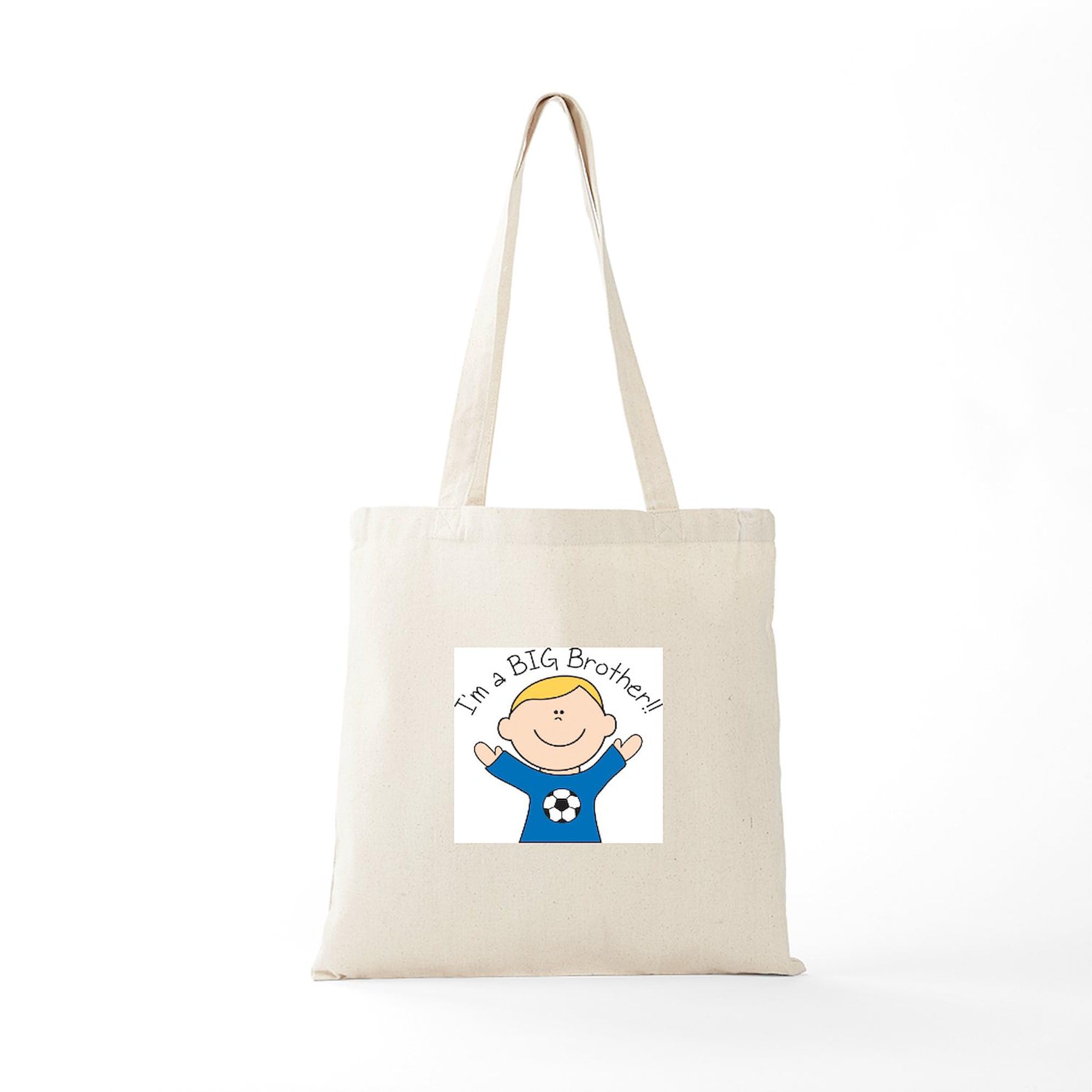 CafePress Big Brother Varsity Tote Bag – Natural Canvas, Reusable Shopping Bag