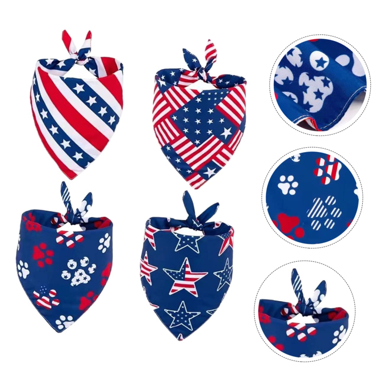 BESPORTBLE 20pièces Bandanas Triangulaires Festifs pour Animaux De Compagnie Écharpes Élégantes pour Chiens Et pour Jour De Indépendance