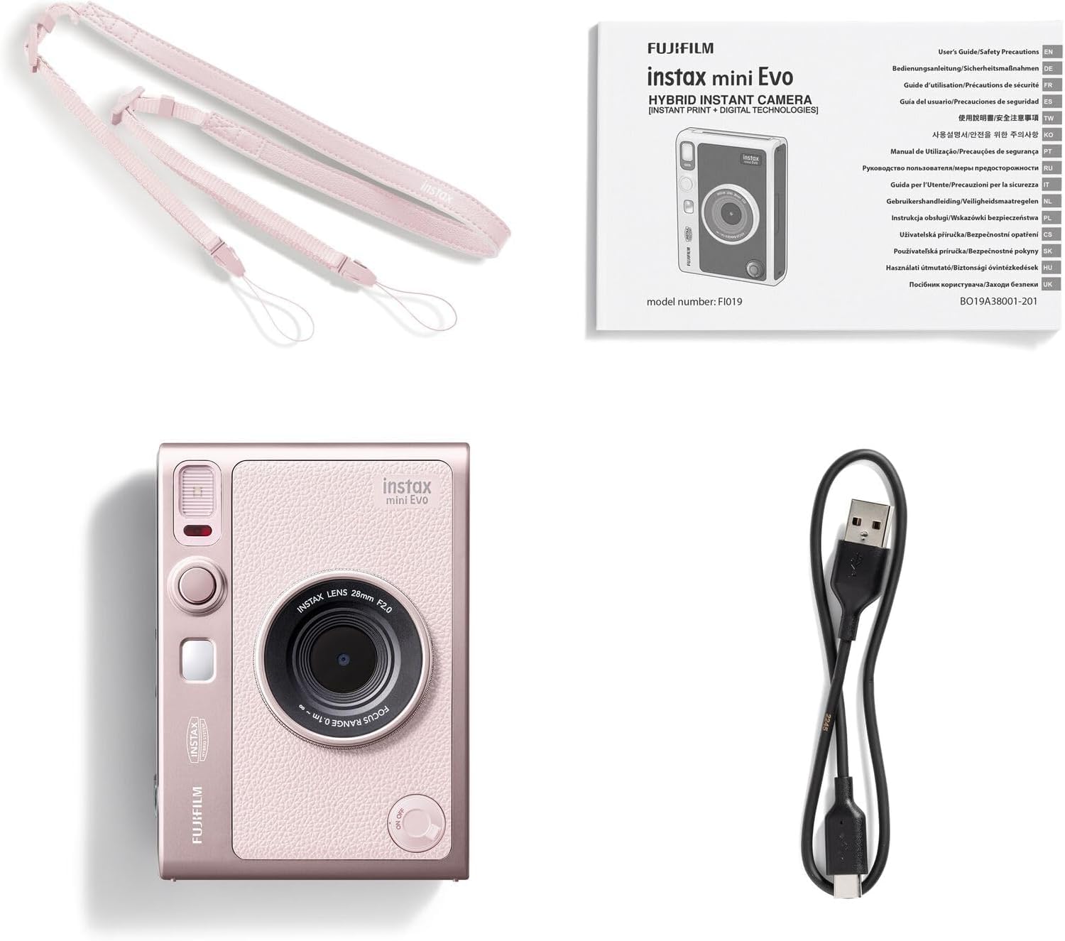 Amazon | FUJIFILM INSTAX MINI Evo ハイブリッドインスタントカメラ