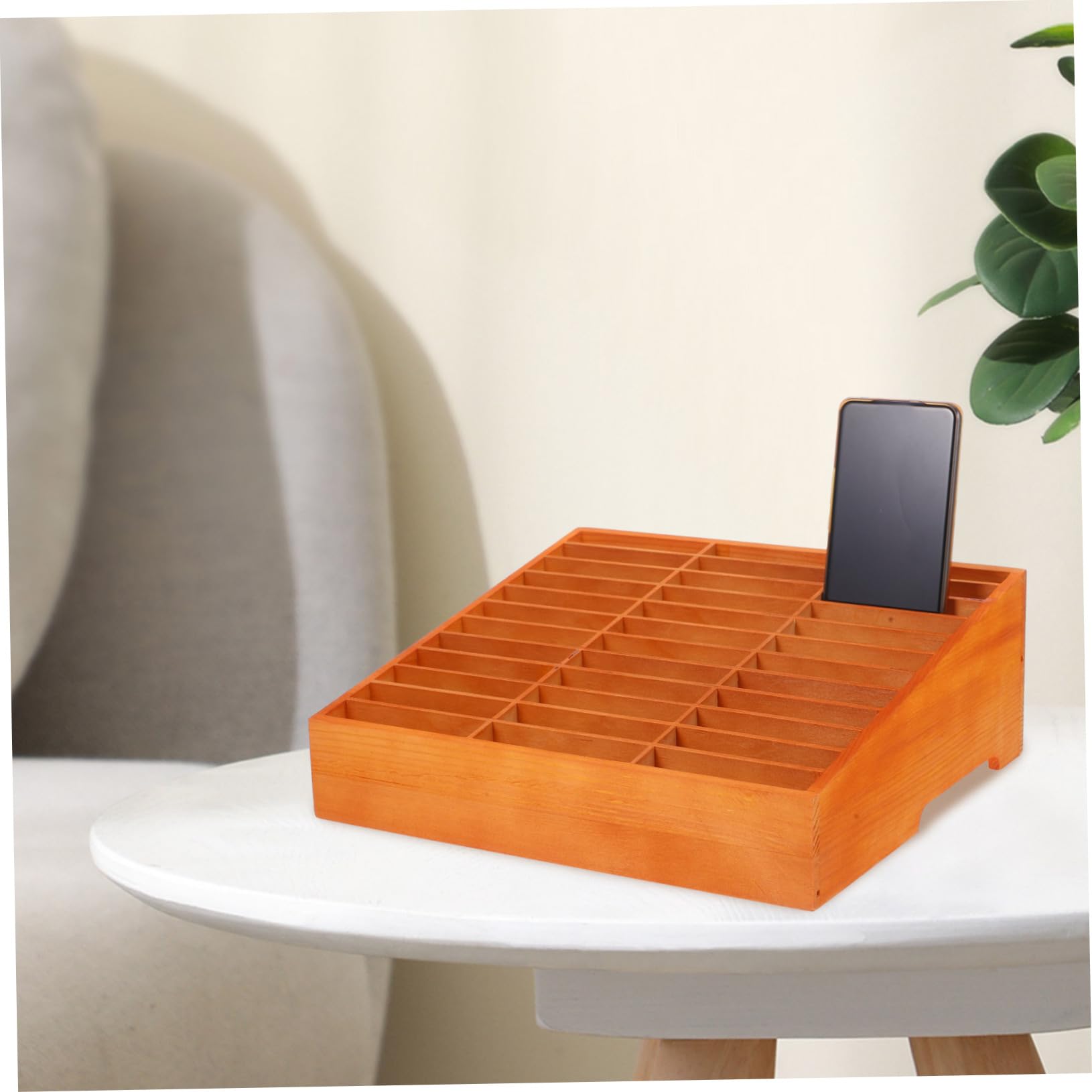 Artibetter Holz Schreibtisch Organizer Kasten mit Mehreren Fächern