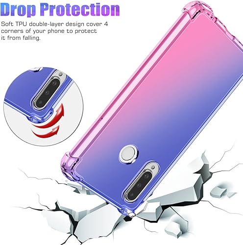 Miniatura 7 de Funda para Huawei P30 LiteNova 4E MAR-LX3A Linda Funda para Niñas Mujeres, Gradiente Delgada Antiarañazos Suave TPU Funda protectora a prueba de