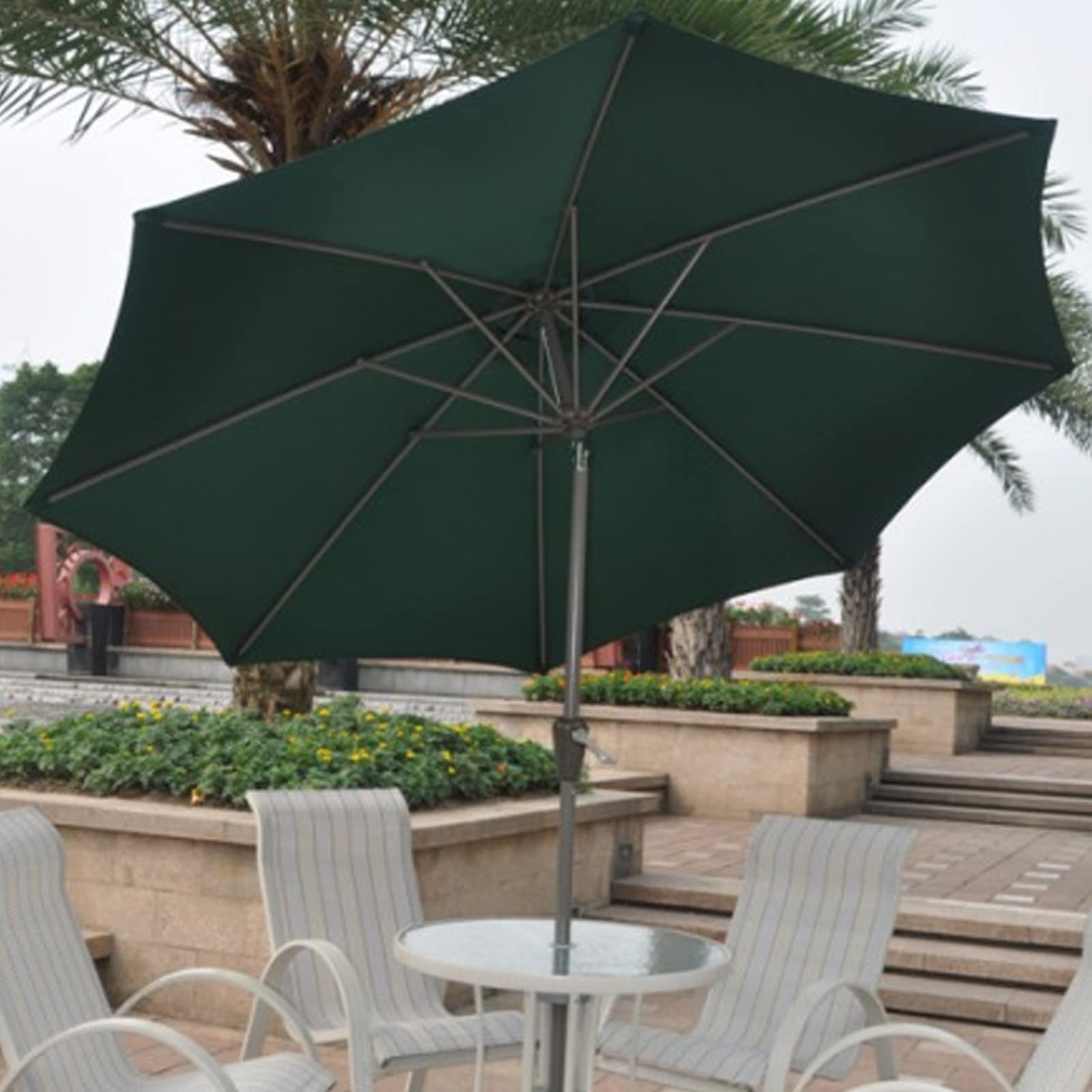 CLSDRZC Garden Parasol, Sun Waterproof, Rain Windproof parasol, ochrona przeciwsłoneczna, z pochyleniem i korbą, na balkon, stoliki jadalni, ogrody, S, decing, na zewnątrz