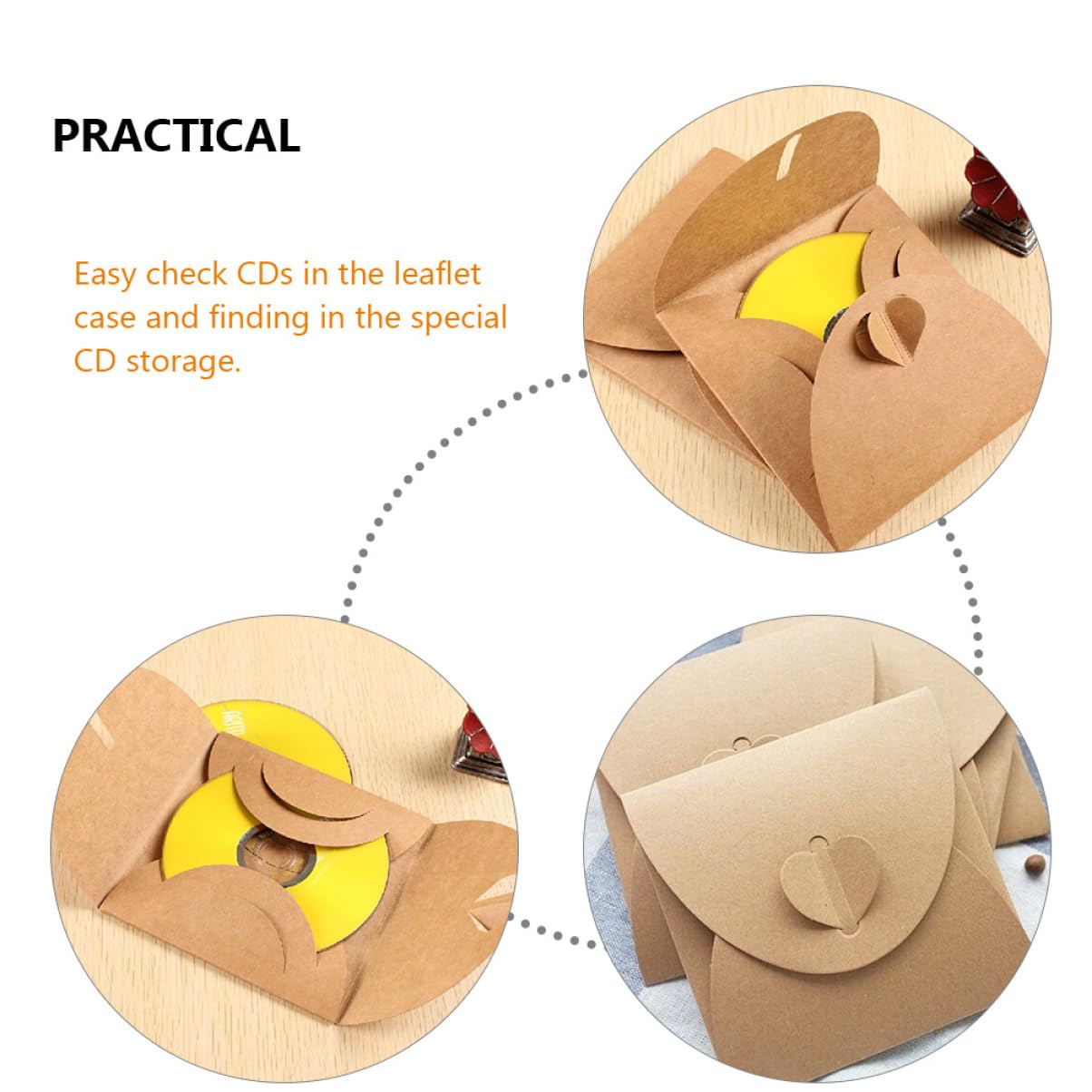 Buste in Carta Kraft per Dvd e CD, 50 Pezzi, Stile Retro | Conservazione Ordinata, Isolamento Dalla Polvere, Protezione da Graffi, per Casa e Sala Cinema