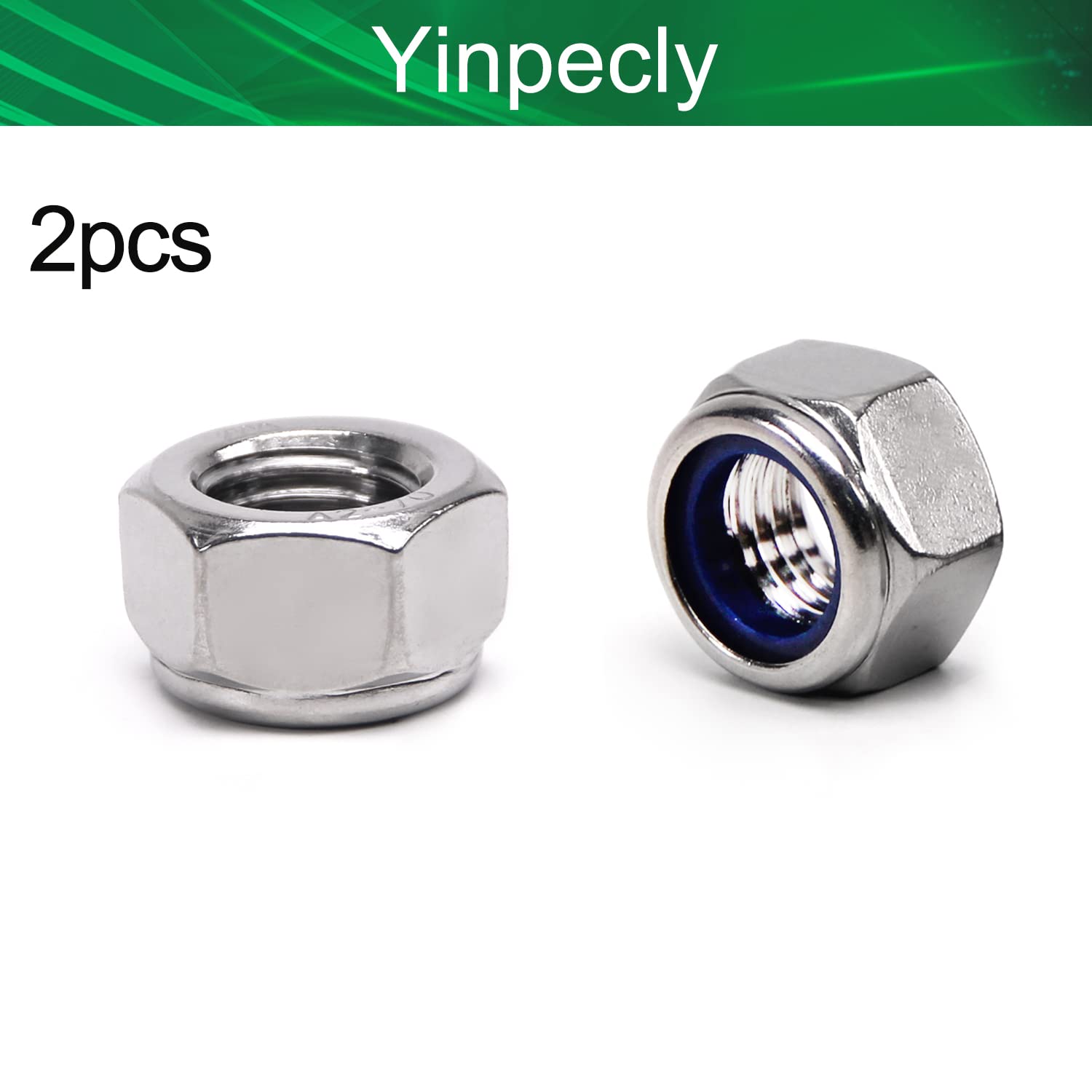 Amazon | Yinpecly M20 x 2.5mm ナイロンインサート六角ロックナット