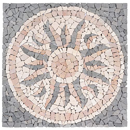 Rosone In Marmo Per Pavimenti E Rivestimenti - Decorazione Interni/Esterni, 66x66 Cm, Marmi Italiani
