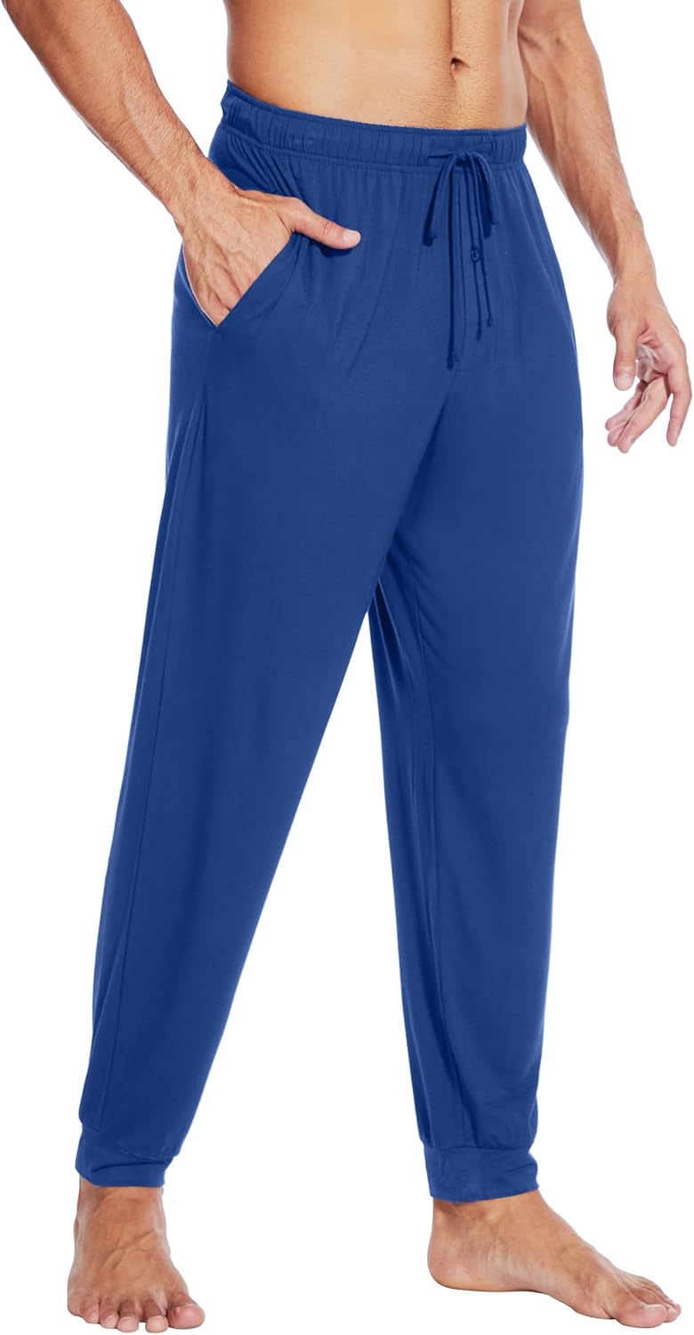 WiWi Men's Bamboo Viscose Pajama Jogger Pants Soft Lounge Bottoms Sleep Long Pj Joggers Sweatpant S-XXL - Image 2