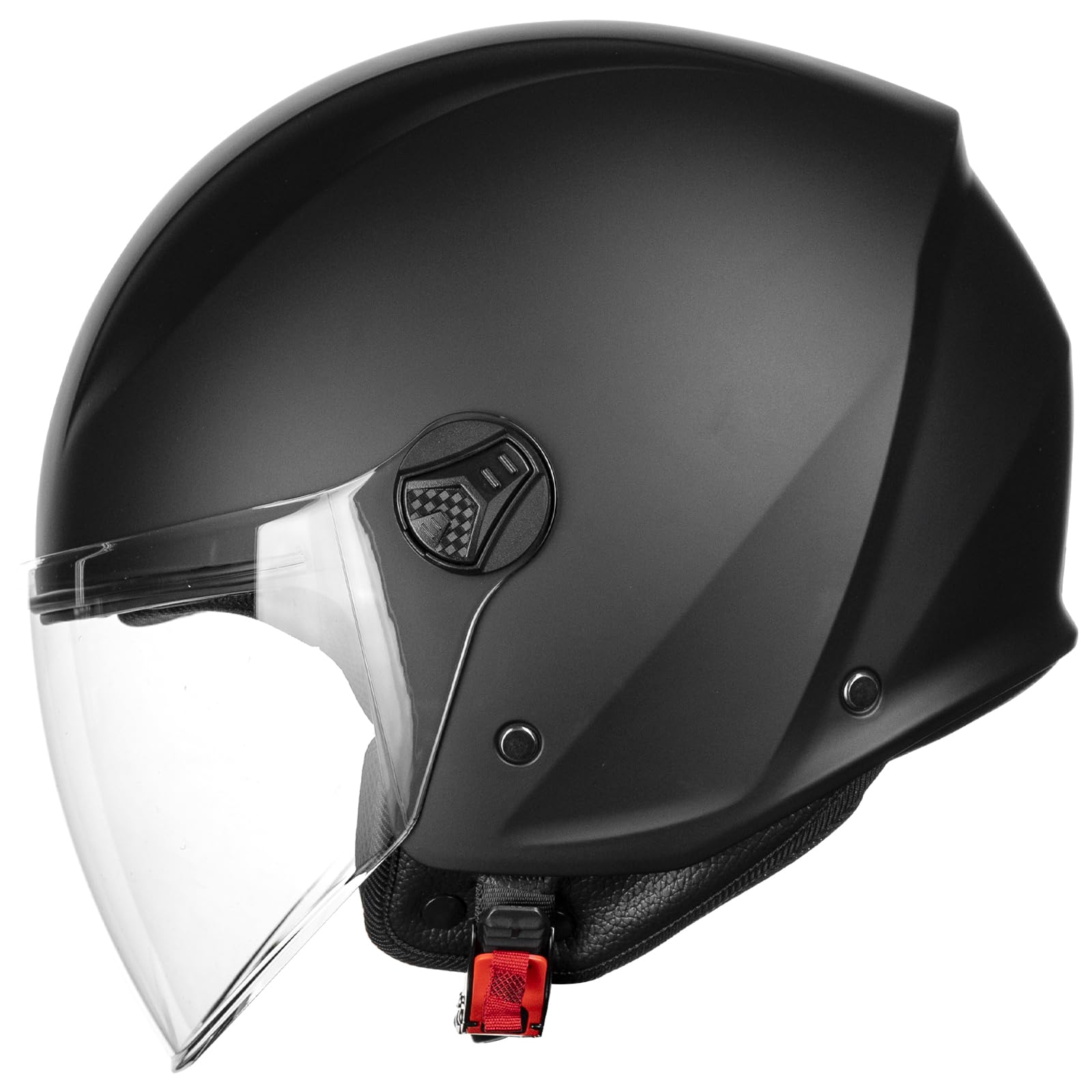 ILM Casco Moto Jet con Visiera Vintage Donna Uomo Scooter Vespa Omologato ECE,Modello 506