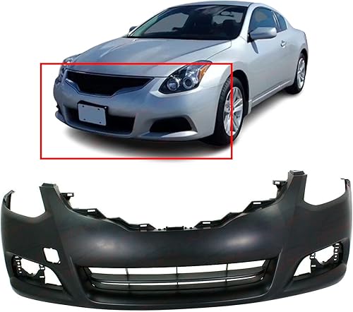FitParts Compatible con cubierta de parachoques delantero Nissan Altima S Base SR Coupe 10-13 2010-2013. Nuevo, imprimado y listo para pintar. con
