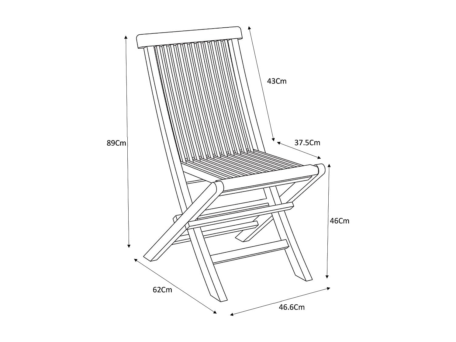 Vente-unique - Silla de jardín 2 plazas Byblos - Teca - Color Natural Claro