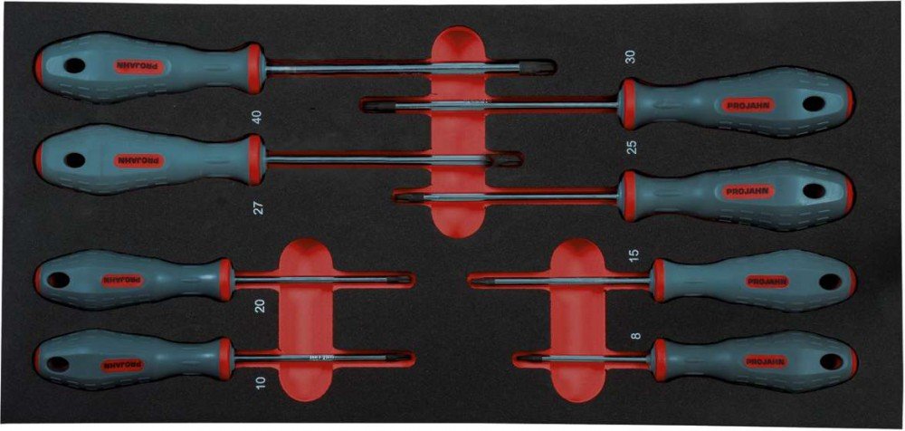 5999-073 Wkrętak Torx wkładka z otworem, 8-częściowy zestaw