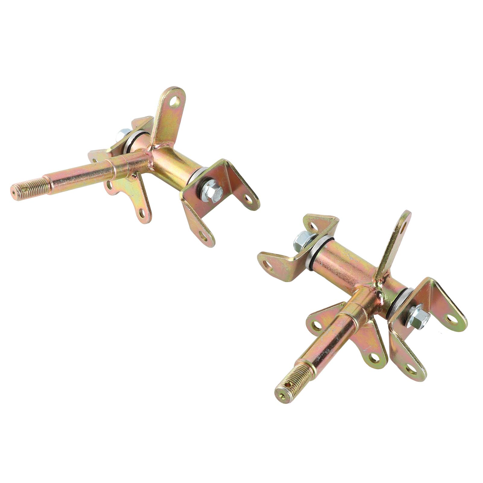 RiToEasysports 17 Mm Achsschenkel-Spindel, Vordere Achsschenkel-Spindel, Metalllegierung, 1 Paar Wärmebehandelt, 3 Bolzen, Links und Rechts, für Trommelbremse, ATV, Go-Kart, 50 Bis 150