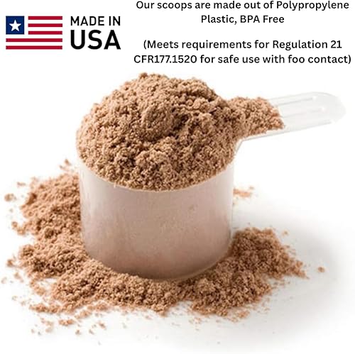 Miniatura 3 de Cuchara medidora de plástico, (29.6 cc 2 cucharadas 18 taza 1.0 fl oz) Cucharas de mango largo para polvos, gránulos, café, alimentos para