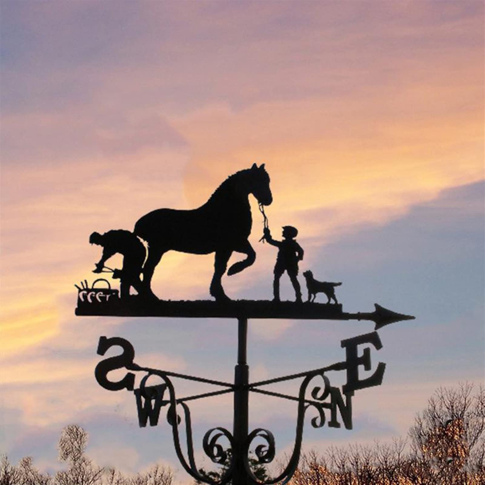 Edelstahl Wetter Flügel Metall Weathervane Yard Wind Garden Stake Wind Geschwindigkeit Spinner Vane Home Outdoor Garten Dekoration Gartenwetterfahnen (Color : Salmon)