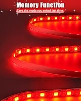 Vista 2 de Keiurot Led Lights for Scooter Night Riding Electric Scooter LED Strip Light Led Light Strips 5V Flashing Mode for Outdoor Rojo