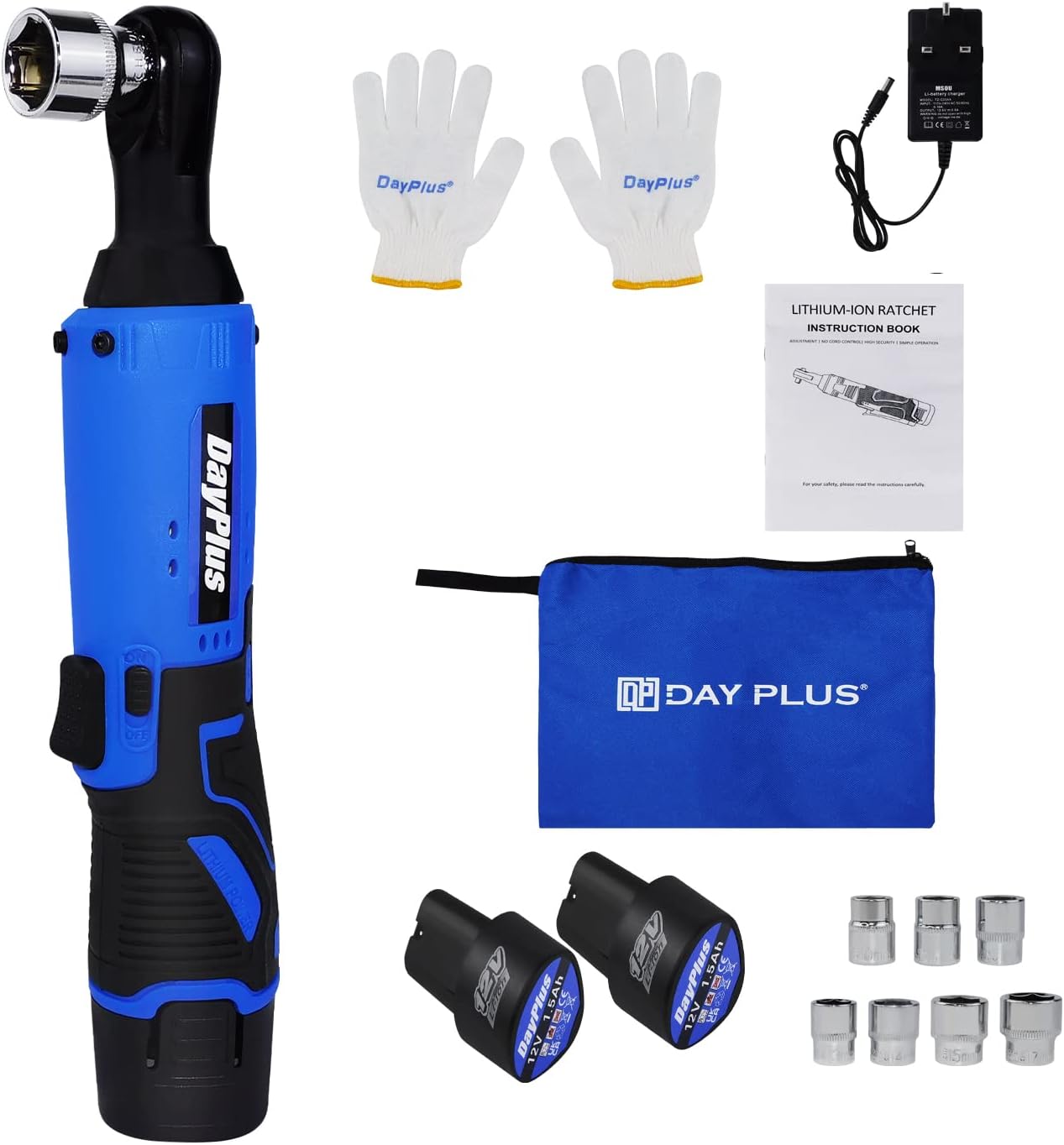 Autofather 3/8 inch Drive Electric Ratchet Wrench Set, 40Nm Max Torque