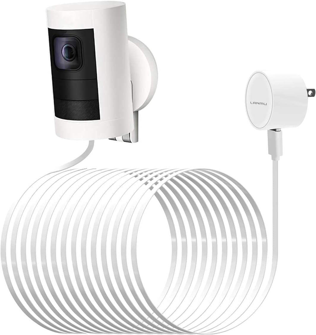 LANMU Power Adapter Compatible with Ring Stick Up Cam