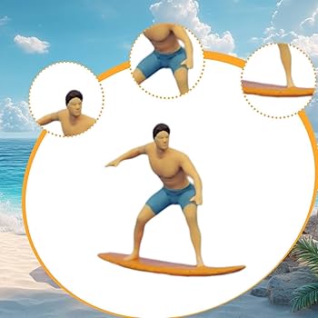 Amazon.co.jp: CoudarTitie 1/64 スケール サーフィン フィギュア