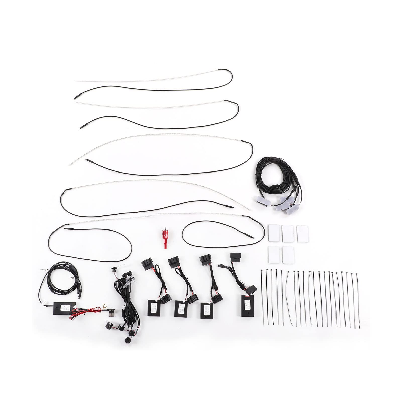 Ambient Light Kit, Compatible with Audi A6 A7 C7 2011-2018 MMI Control 21-Colour Interior LED Strip Lights Ambient Mood Lighting Car Atmosphere Set Dashboard Lighting Module