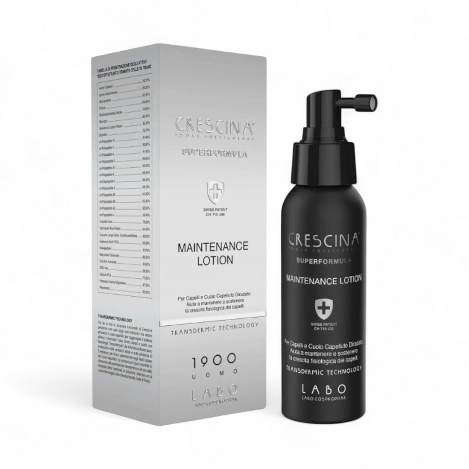 Crescina Isole Follicolari Superformula Maintenance Lotion Trattamento Ricrescita Capelli Fragili in Lozione Spray Uomo 1900 100ml
