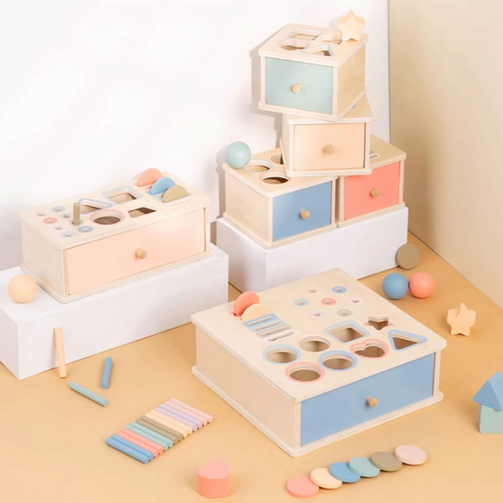 Caja de Actividad de Madera Montessori para Imbucare