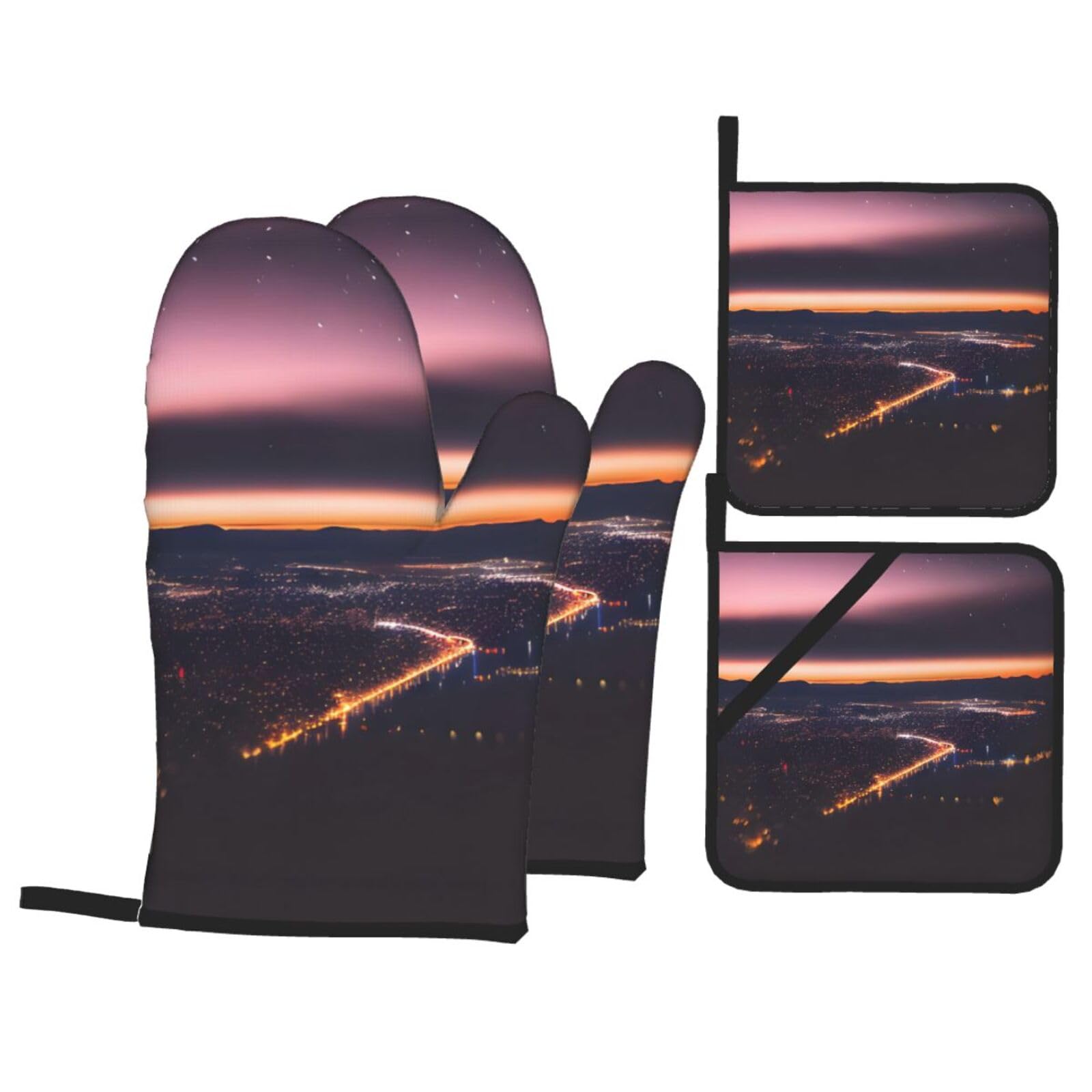 Gants de cuisine et pince pour barbecue Night Sky pour vos repas en extérieur