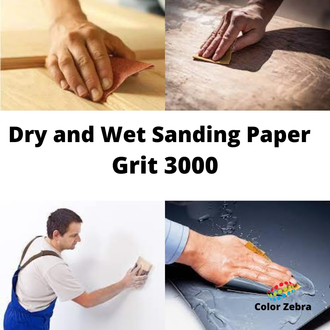 Color Zebra Grit 3000 Sandpaper - Waterproof & Wet Sanding -2 Color Zebra Grit 3000 Sandpaper - Waterproof & Wet Sanding -2