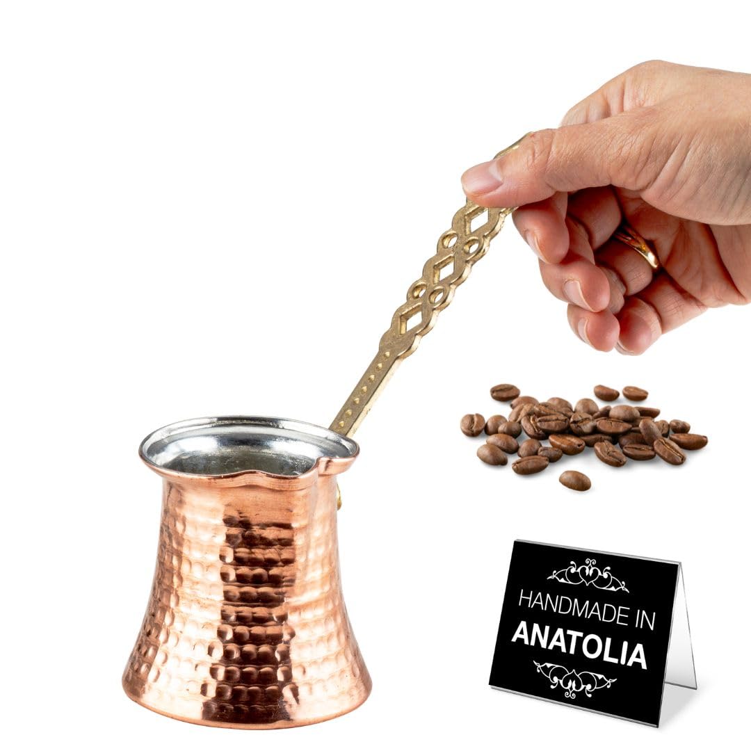 Hakan Hammered Copper Turkish Coffee Pot