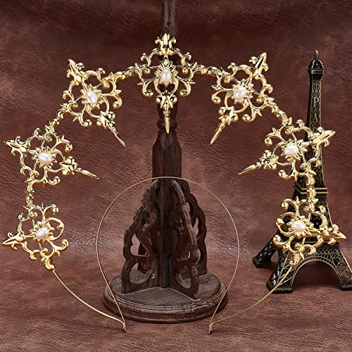 Corona de reina de ángel boho para tocado nupcial y cosplay 8