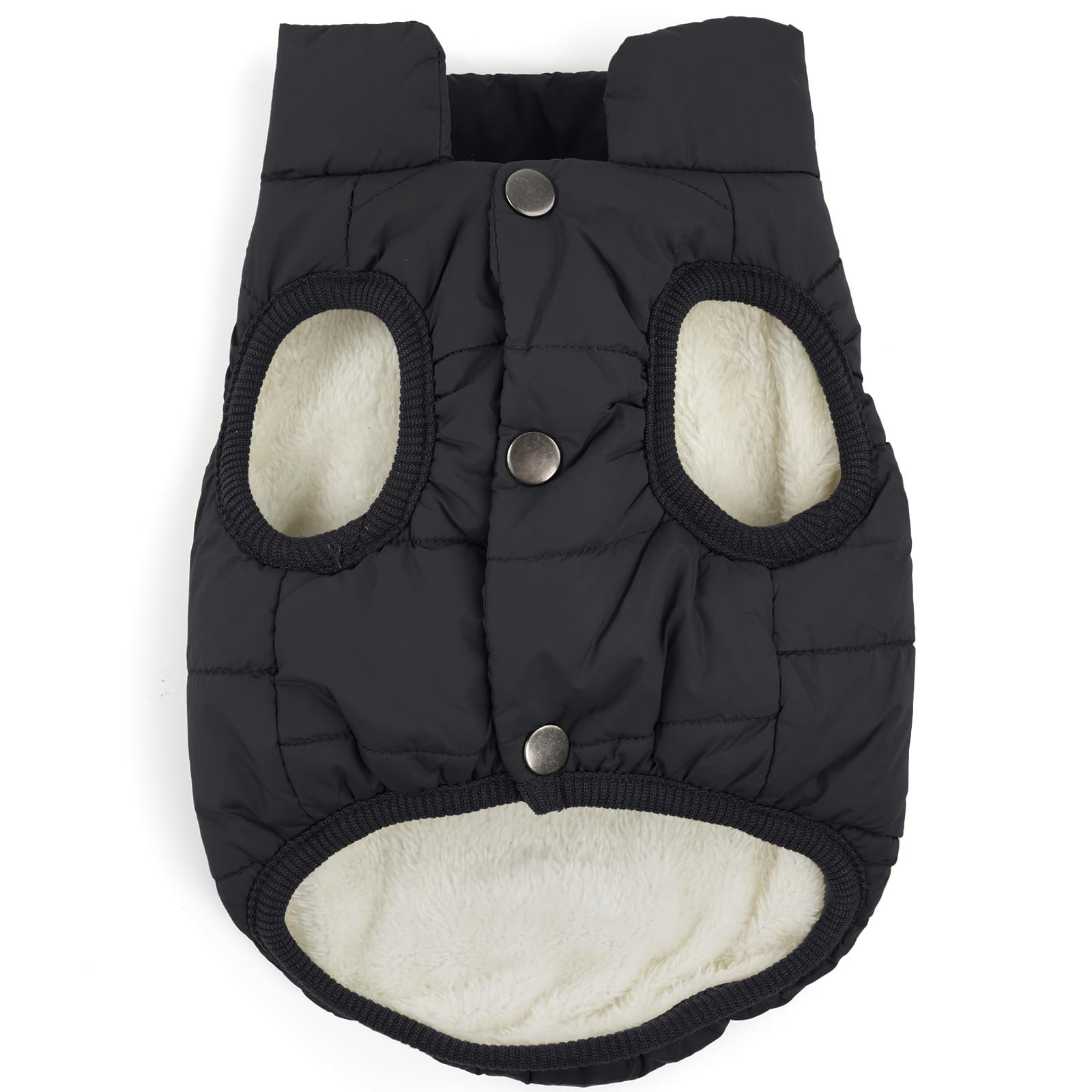 JoyDaog Fleece Lined Dog Jacket for Medium Dogs,Winter Dog Coat,Black L — image 1