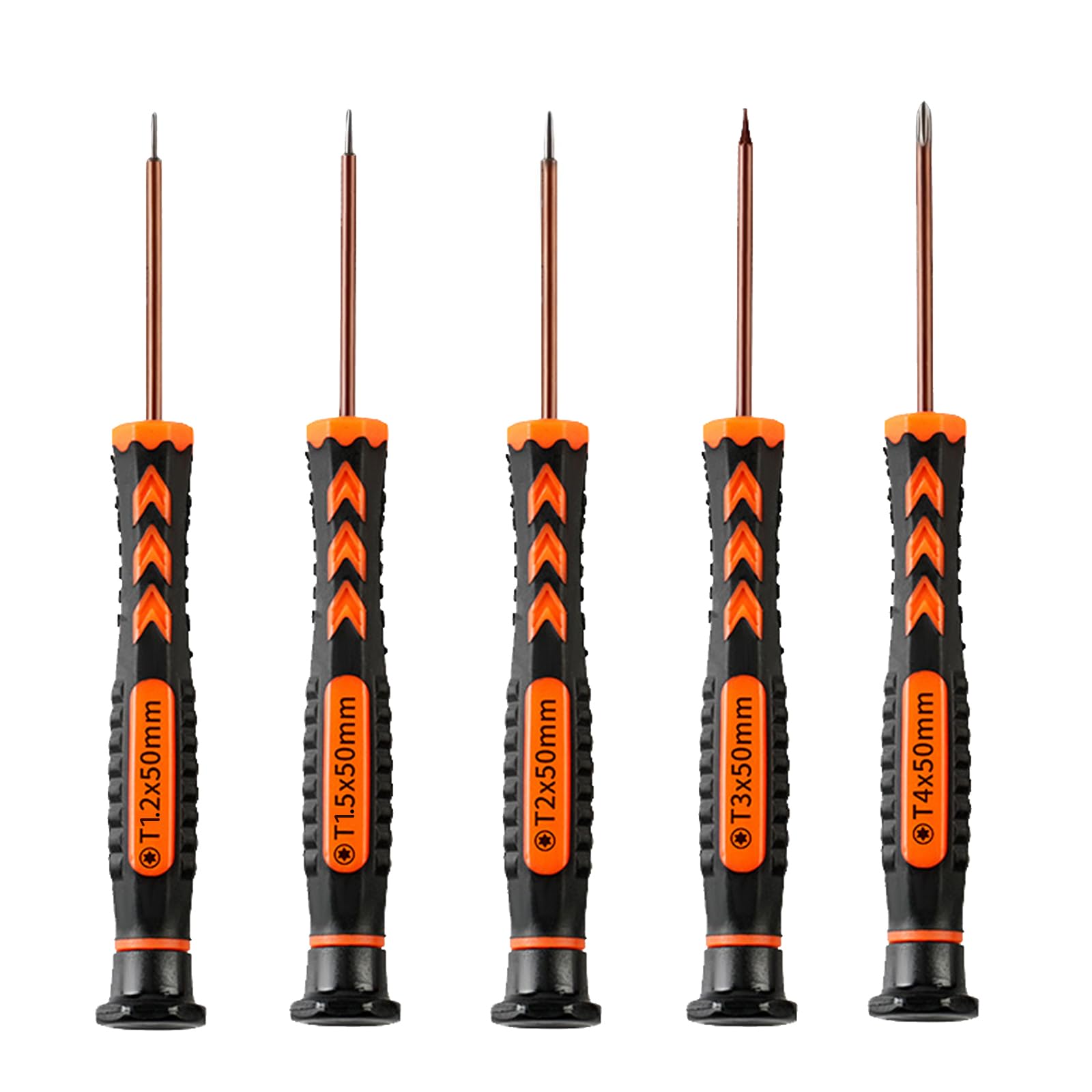 5 Piece Precision Screwdriver Set Phillips 1.2/1.5/2.0/3.0/4.0mm, S2 Steel Magnetic Tip Anti-Slip Handle, Small Phillips Screwdriver Kit for Eyeglass Watch Laptop Phone Computer Repair