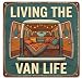 Living the Van Life Vintage Tin Sign Funny Metal Sign for Home Living Room Porch Garden Yard Outdoor Man Cave Garage Bar Wall Decor 12x12 Inch